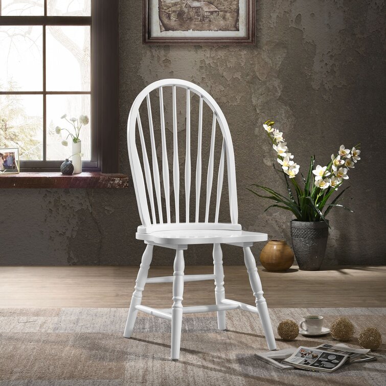 Spindle solid wood windsor back side chair hot sale